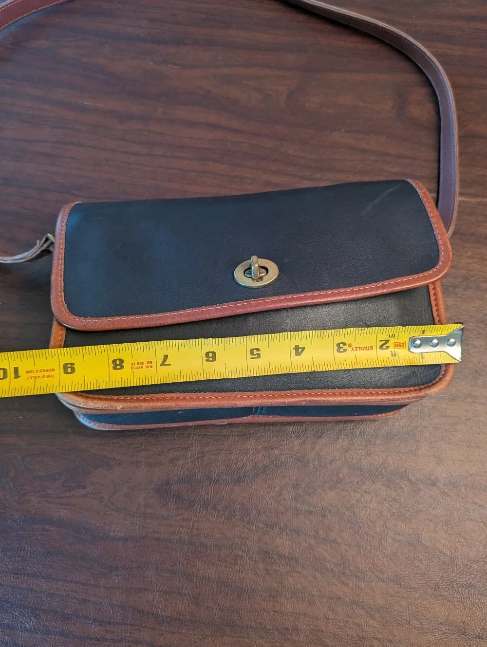 Rare Vintage Coach City Spectator 9935 Bag Black Tabac Brown Leather Crossbody
